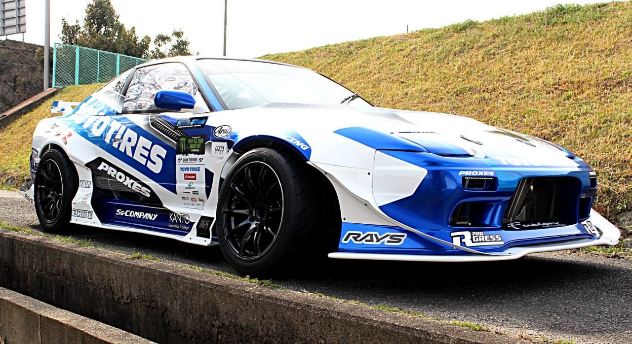 180SX「D1 中国号」（白×青のラッピング）