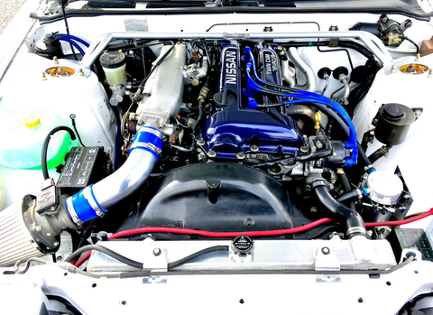 中期180SXのエンジンルーム(S15 NAエンジン)